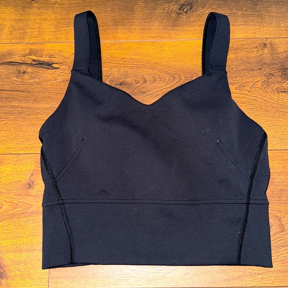 Lululemon wunder train straight strap crop tank